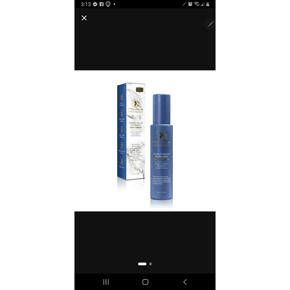 Royale Hair Rescue Perfect Rescue Hair Serum Keratin Argan Oil 1.7oz